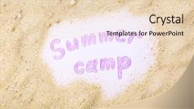  Presentation with summer camp - Cool new presentation with sea games symbol - summer camp concept backdrop and a  colored foreground