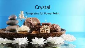  Presentation with blue spa - Colorful presentation enhanced with  backdrop and a  colored foreground