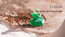  Presentation with sea glass - Colorful slide deck enhanced with sea glass and marble on coral with white sand beach seascape backdrop and a coral colored foreground