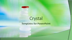  Presentation with sea glass - PPT theme with sea glass seaglass pile pyramid background and a mint green colored foreground