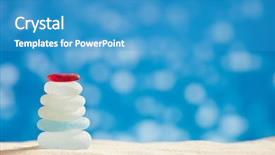  Presentation with sea glass - Audience pleasing slide set consisting of sea glass seaglass with flittering backdrop and a teal colored foreground