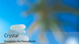  Presentation with sea glass - Presentation theme with sea glass seaglass with ocean background and a light blue colored foreground