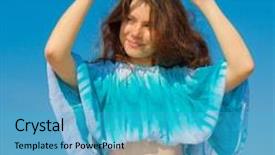  Presentation with innocence - Slide deck with sea goddess innocence background and a teal colored foreground