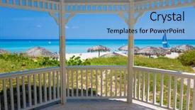  Presentation with cuba - Beautiful slides featuring sea grass - tropical beach in cuba seen backdrop and a light blue colored foreground