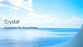  Presentation with horizon - Presentation theme featuring sea horizon - of beach multiple series in studio s portfolio background and a cool aqua colored foreground