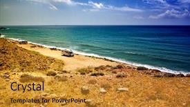 Presentation with caravan - Cool new PPT theme with sea in a caravan backdrop and a  colored foreground
