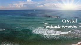  Presentation with israel - Beautiful theme featuring sea in serene silent midday backdrop and a  colored foreground