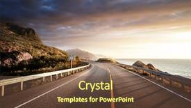  Presentation with norway - Slides featuring sea in sunrise time background and a tawny brown colored foreground