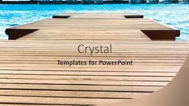  Presentation with lagoon - Slides having sea jetty lagoon background and a lemonade colored foreground