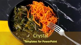  Presentation with black sea - PPT theme consisting of sea-kale-laminaria-and-pickled background and a tawny brown colored foreground