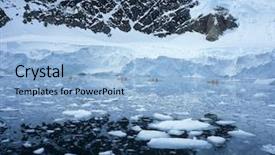  Presentation with kayaking - Presentation with sea kayaking in pack ice background and a  colored foreground