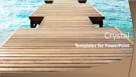  Presentation with lagoon - Audience pleasing slide deck consisting of sea-lagoon-harbor backdrop and a coral colored foreground