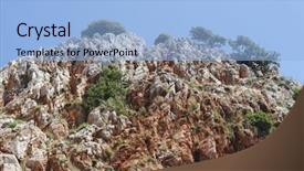  Presentation with sea life high resolution - Colorful presentation theme enhanced with sea landscape with high unapproachable backdrop and a  colored foreground