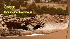  Presentation with sea life high resolution - Beautiful slide set featuring sea landscape with high unapproachable backdrop and a  colored foreground