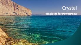  Presentation with zakynthos - Slide deck having smugglers - beautiful sea landscapes on zakynthos background and a teal colored foreground
