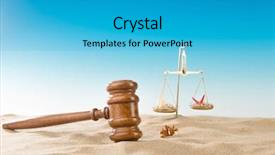  Presentation with sea law - Beautiful slide set featuring sea law - judge mallet and scales backdrop and a teal colored foreground