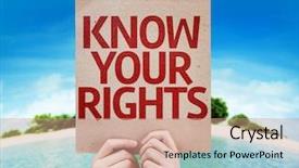  Presentation with sea law - PPT layouts having sea law - know your rights card background and a coral colored foreground