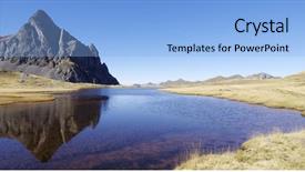  Presentation with maroon bells and maroon lake - Slides having sea level - anayet peak and lake background and a light blue colored foreground