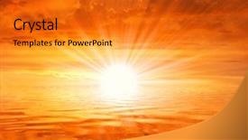  Presentation with sunrise - Slides enhanced with sun set - sunrise background and a gold colored foreground