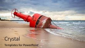  Presentation with storm - Theme with sea mark buoy background and a coral colored foreground