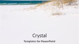  Presentation with gentle - Slides featuring sea oats - gentle waves on beautiful white background and a white colored foreground