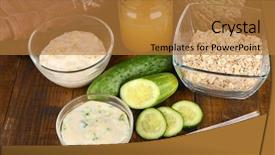  Presentation with natural ingredients - Amazing slide set having sea oats - homemade facial masks with natural backdrop and a gold colored foreground