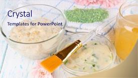  Presentation with natural ingredients - Amazing PPT theme having sea oats - homemade facial masks with natural backdrop and a  colored foreground