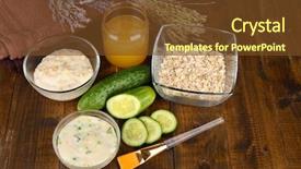  Presentation with natural ingredients - Amazing presentation theme having sea oats - homemade facial masks with natural backdrop and a tawny brown colored foreground