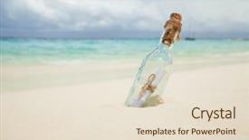  Presentation with crystal blue - Audience pleasing presentation design consisting of sea of tropical beach ocean backdrop and a lemonade colored foreground