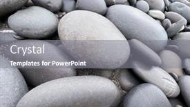  Presentation with beach rocks - Presentation enhanced with sea-pebble-sea-stones-background background and a gray colored foreground