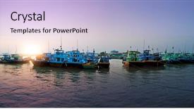  Presentation with military vietnam - Audience pleasing presentation theme consisting of sea port - vietnam phan thiet mui ne backdrop and a light blue colored foreground