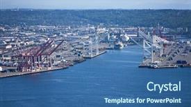  Presentation with space odyssey - Colorful theme enhanced with sea port - view from space needle backdrop and a ocean colored foreground