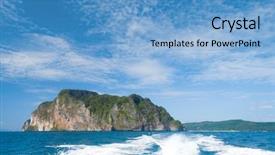  Presentation with moving sea - Beautiful PPT theme featuring sea racing rear view backdrop and a light blue colored foreground