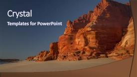  Presentation with rocky - Colorful PPT theme enhanced with bolder - rocky coastline at dampier peninsula backdrop and a ocean colored foreground