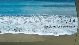  Presentation with water ripple - Slide set featuring sea-ripple-water-white-foam background and a  colored foreground