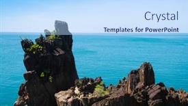  Presentation with heaven - Amazing slides having sea rocks heaven horizon backdrop and a light blue colored foreground