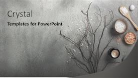  Presentation with salt - Amazing slide set having sea-salt-and-pink-bath backdrop and a light gray colored foreground