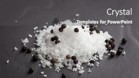  Presentation with black sea - Amazing theme having sea-salt-flakes-and-black backdrop and a dark gray colored foreground