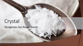  Presentation with spoon - Presentation theme consisting of sea salt in vintage spoon background and a white colored foreground