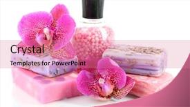  Presentation with soap - Cool new PPT theme with sea-salt-soap-and-orchid backdrop and a coral colored foreground