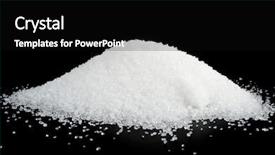  Presentation with crystal - Audience pleasing theme consisting of sea salt with black background backdrop and a  colored foreground