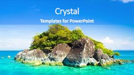  Presentation with heaven - Cool new slides with sea scene heaven on earth backdrop and a cobalt blue colored foreground