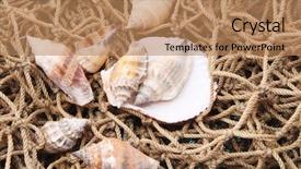  Presentation with sea shells - Slide deck with sea shells background and a coral colored foreground