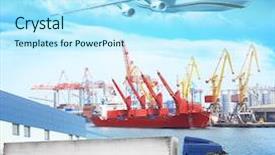  Presentation with wholesale - Slide set having sea shipment - collage for wholesale and logistic background and a arctic colored foreground