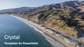  Presentation with los angeles - Audience pleasing slide deck consisting of coast highway in the malibu backdrop and a ocean colored foreground