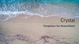  Presentation with tropical top view summer botanical - Amazing presentation theme having top view of a drone backdrop and a light gray colored foreground