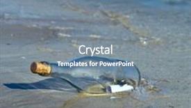  Presentation with sea shore - PPT theme having sea shore features background and a gray colored foreground