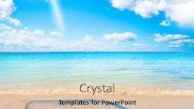  Presentation with sea shore - Slides enhanced with sea shore features background and a lemonade colored foreground