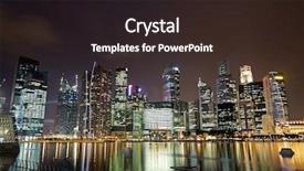  Presentation with city night - Beautiful presentation design featuring dentist and assistant studying x-rays on computer at the dental clinic backdrop and a light gray colored foreground