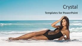  Presentation with black sea - PPT theme with sea shore sexy tan background and a light blue colored foreground